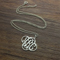 Clover Monogram Necklace Personalised cut-out clover monogram necklace in sterling silver