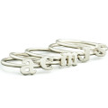 Stackable midi initial ring in sterling silver