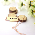 Rose Gold Nebraska State Name Necklace Rose gold colour Nebraska state name necklace product view