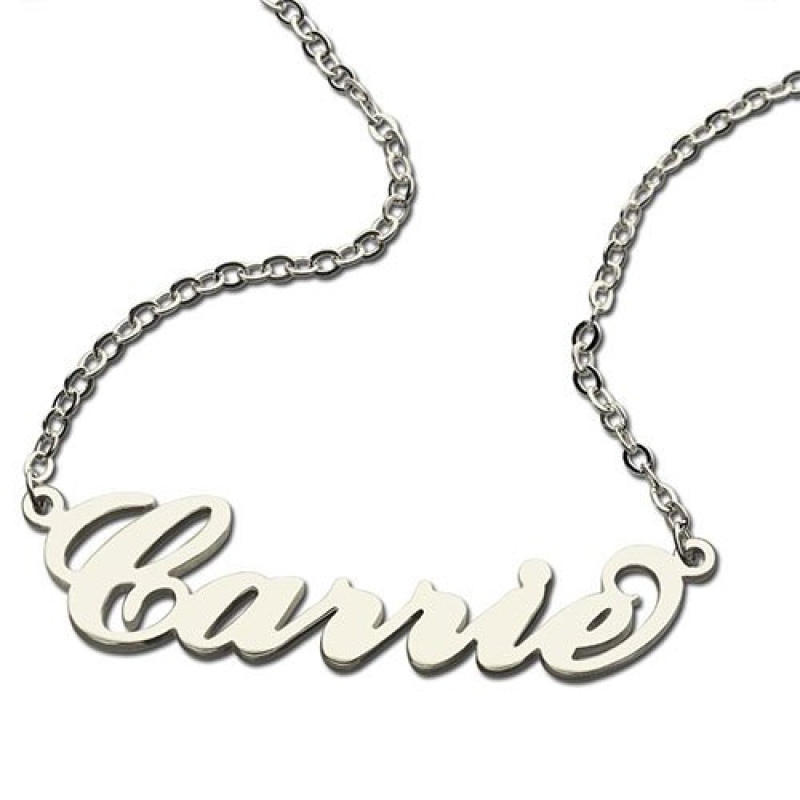 Carrie Name Necklace Close-Up Personalised Carrie name necklace close-up