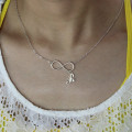 Infinity initial charm necklace product view
