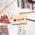 Washington State Map Heart Name Necklace Washington State map heart name necklace product view