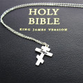 Personalised Silver Orthodox Cross Name Necklace View Personalised Orthodox cross name necklace view