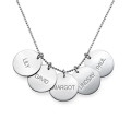 Personalised Multi Disc Necklace Detail Personalised multi-disc name necklace detail view
