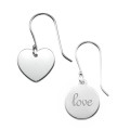 Asymmetric Earrings in Sterling Silver Personalised asymmetric sterling silver earrings