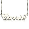 Personalised Carrie Name Necklace Silver Personalised Carrie name necklace in silver