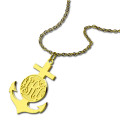 Anchor Monogram Initial Necklace Anchor monogram initial necklace product image