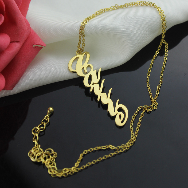 Celebrity nameplate necklace image