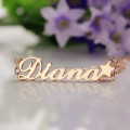 Personalised celebrity-style nameplate necklace