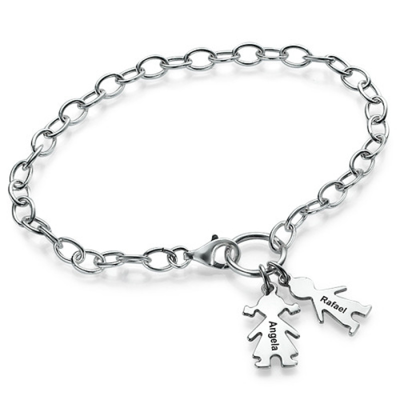 Personalised Mum charm bracelet with children’s pendants