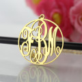 Circle Monogram Necklace Circle monogram necklace pendant