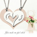 Breakable heart necklace designed for couples