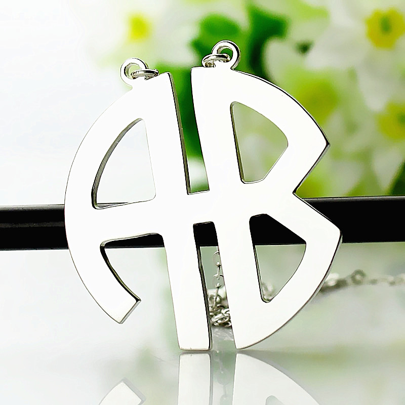 Custom Initial Jewellery Custom initial jewellery image for personalised monogram pendant
