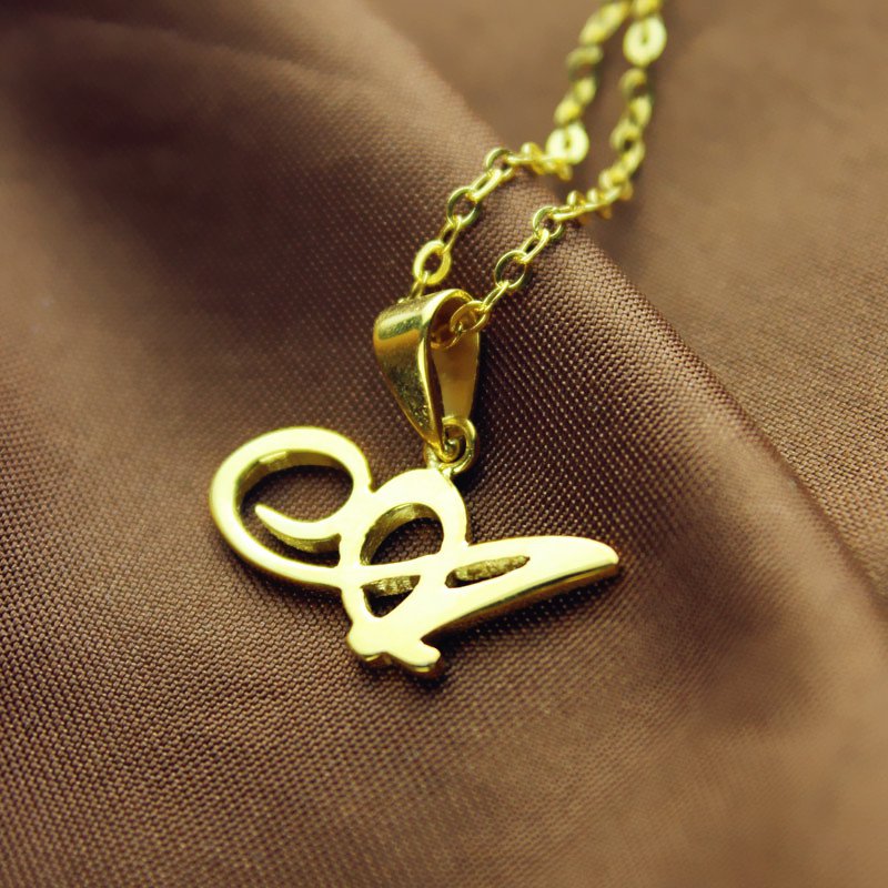 Personalised 18ct gold-plated initial letter necklace