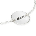 Engraved Disc Bracelet or Anklet Engraved disc bracelet or anklet in sterling silver