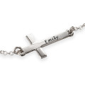Engraved Side Cross Bracelet Engraved personalised side cross bracelet