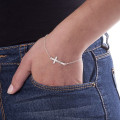 Personalised Side Cross Bracelet Personalised engraved side cross bracelet detail