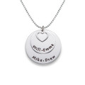 Personalised Family Necklace in Sterling Silver Personalised sterling silver family necklace with stacked name discs