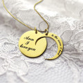 I Love You to the Moon and Back love necklace image
