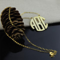 Gold Initial Monogram Necklace Gold initial monogram necklace