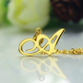 Personalised 18ct gold-plated initial letter necklace
