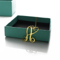 Single Letter Heart Monogram Necklace Single letter heart monogram necklace pendant
