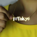Gold I Love You Name Necklace Pendant Gold I Love You name necklace pendant