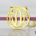 Gold Monogram Disc Necklace Gold monogram disc necklace