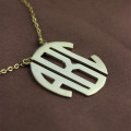 Gold Monogram Jewellery Gold monogram jewellery necklace
