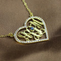 Gold Heart Monogram Jewellery Gold heart monogram jewellery detail
