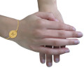 Gold Plated Initial Bracelet Product Image Gold plated engraved initial bracelet or anklet product image
