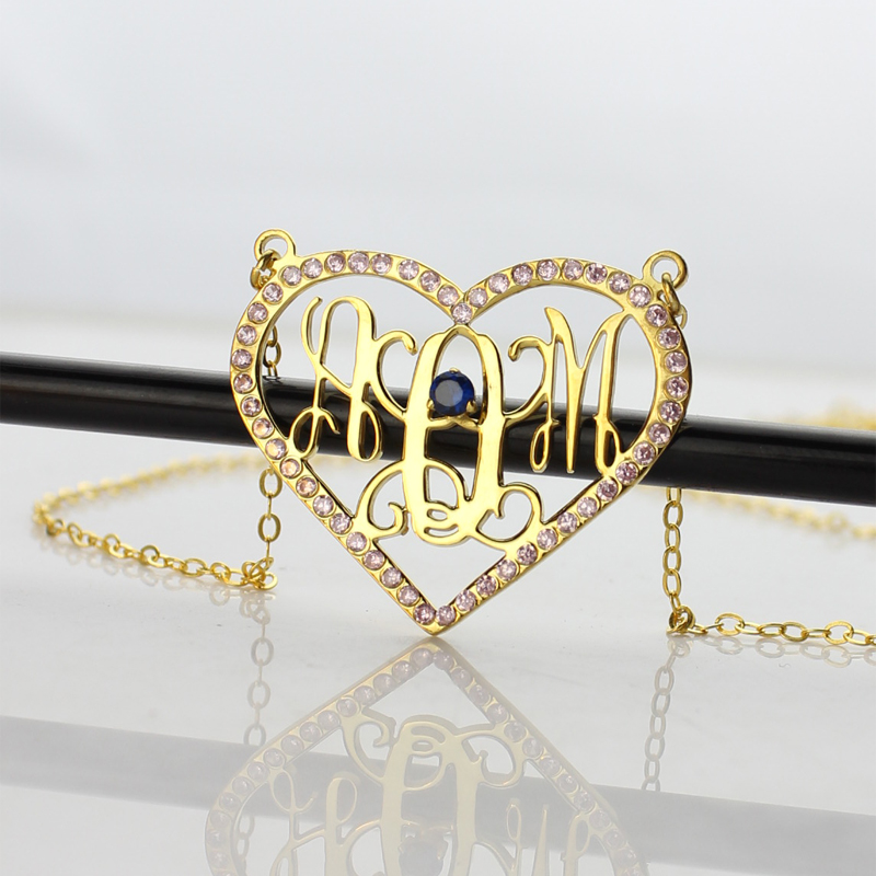 Gold-Plated Monogram Necklace Gold-plated monogram necklace