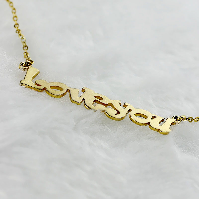 Gold Plated Name Necklace Gold plated personalised name necklace