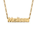 18k Gold Plated Sterling Silver Name Necklace Gold plated sterling silver nameplate necklace with raised personalised lettering