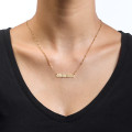 Gold Plated Nameplate Necklace Gold plated nameplate necklace with raised personalised lettering