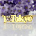 Gold Script I Love You Necklace Gold script I Love You name necklace