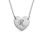 Heart Necklace with Initial Print Font	