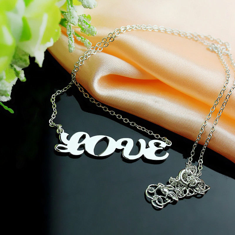 Capital Puff Font Name Necklace Personalised Capital Puff Font Name Necklace product image