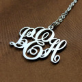 Vine Font Initial Monogram Necklace Personalised vine font initial monogram necklace product view