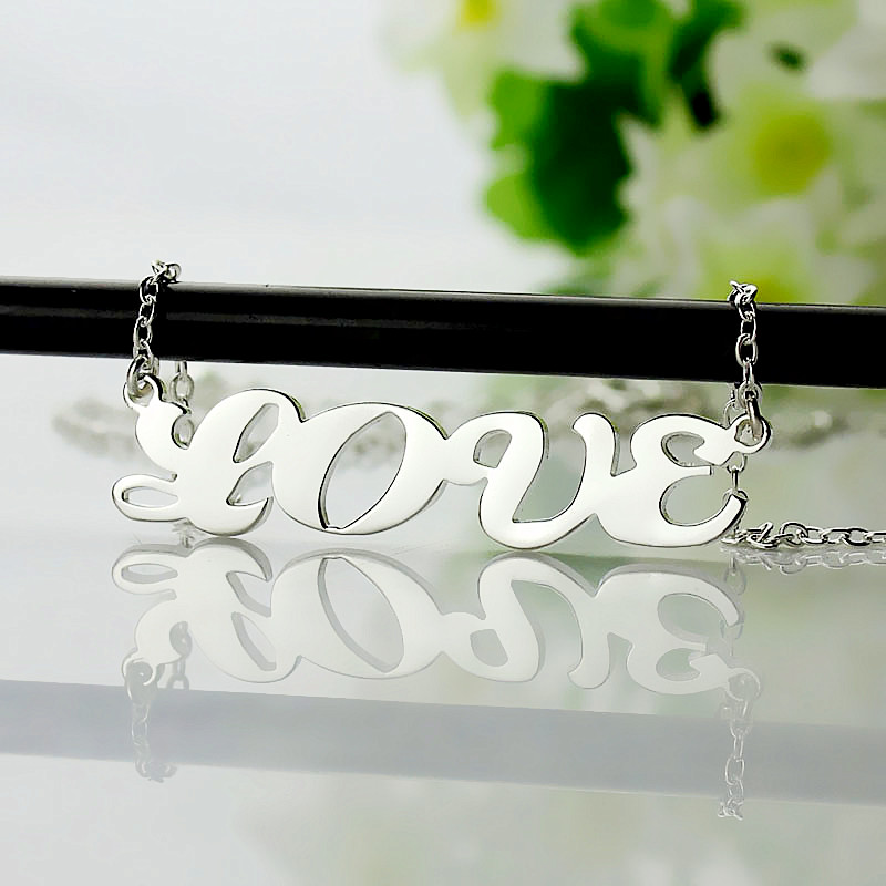 Capital Puff Font Name Necklace Personalised Capital Puff Font Name Necklace product image