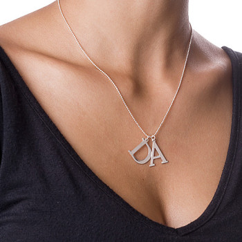 Initials Necklace in Silver Initials Necklace in Silver