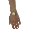 18ct gold plated monogram initial bracelet product view