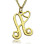 Single Letter Monogram With Heart Necklace In 18ct Gold Plated
