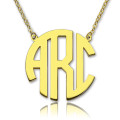 18ct Solid Gold Block Monogram Pendant Necklace 18ct solid gold Block monogram pendant necklace