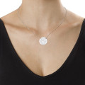 Sterling Silver Monogram Disc Necklace Sterling silver monogram disc necklace