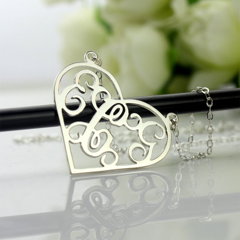 Monogram Letter Necklace Monogram letter necklace design
