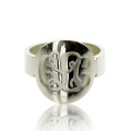 Personalised Engraved Monogram Initial Ring Personalised engraved monogram initial ring