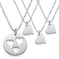 Mother and Daughter Cut Out Heart Necklace Set Mother and daughter cut-out heart necklace set with heart pendants