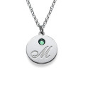 Multiple Initial Pendant Necklace with Birthstones Multiple initial pendant necklace with birthstones
