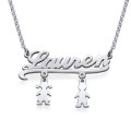 Mummy name necklace with kids charms